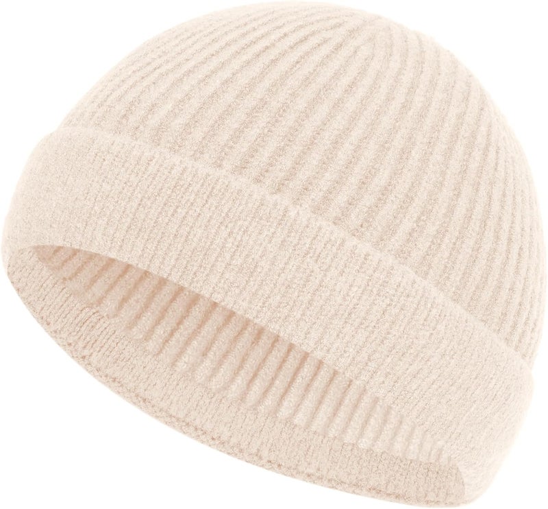 Roybens Short Fisherman Beanie for Men Women, Wool Warm Winter Hat, Swag Knit Cuff Soft Trawler Beanies Watch Cap Skull Caps - Image 1